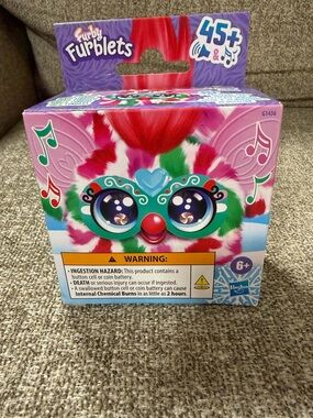 Furby Furblets Plush Toy - Pink, Green & White - Hasbro